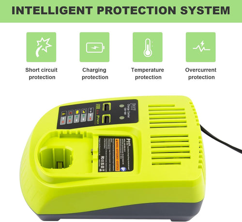 ARyee P117 Battery Charger for Ryobi 12-18V One+ NiCd/NiMh/Li-ion Battey P100 P102 P108 P104 12V-18V Ni-cad Ni-Mh Battery