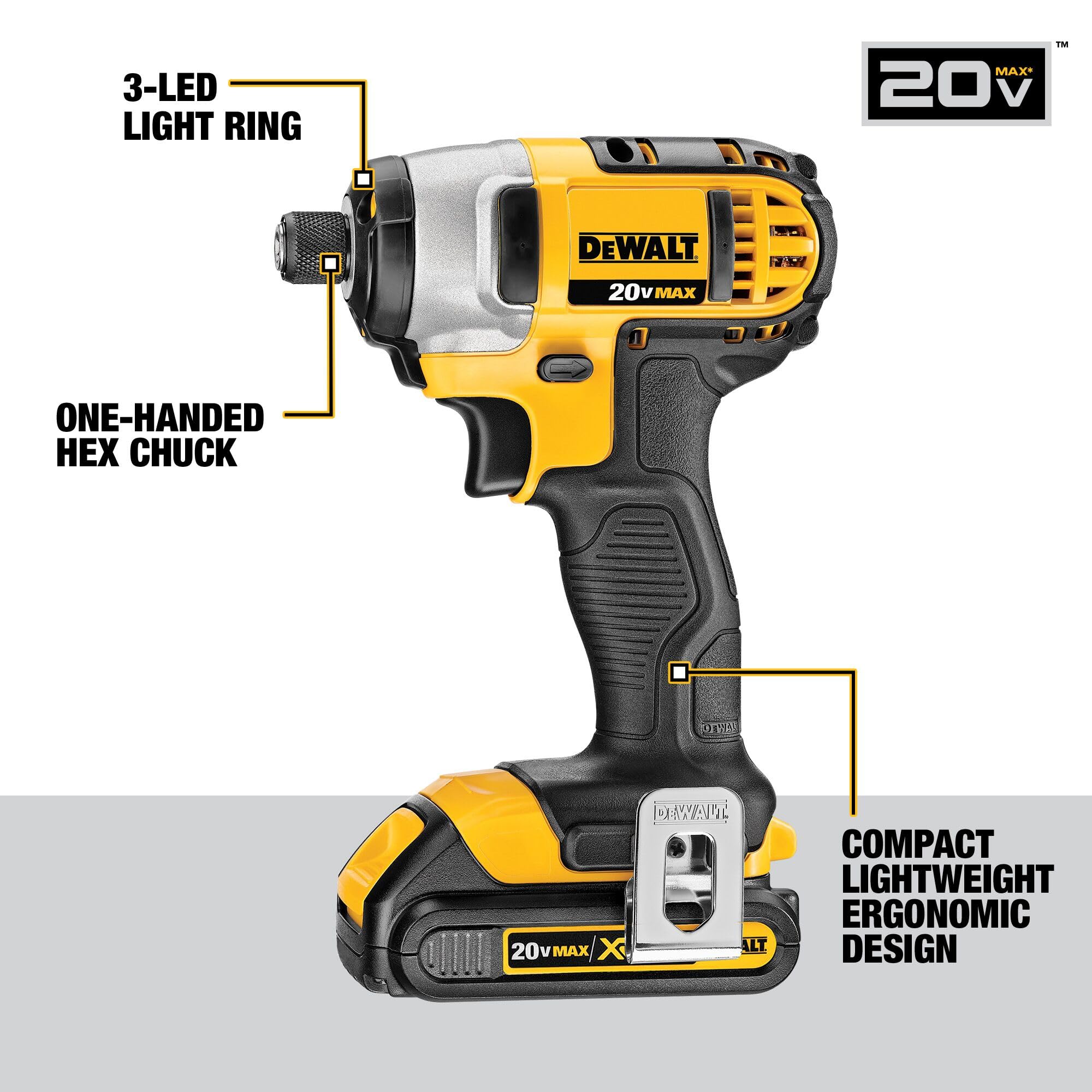 DEWALT 20V MAX Power Tools, 9 Cordless Tool Combo, Impact and Drill Driver, Oscillating Tool, Grinder,Circular and Reciprocating Saw,Right Angle Drill,Speaker,LED Light, 2 Batteries,Charger (DCK940D2)